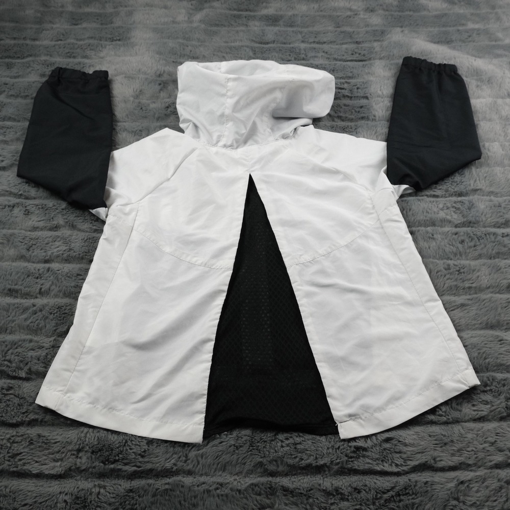 Nike Kids' White and Black Hooded Lightweight Jacket - Size 6X/L - Picture 2 of 7